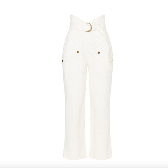 MARISSA WEBB White Canvas Pants Size 6 - Picture 3 of 8